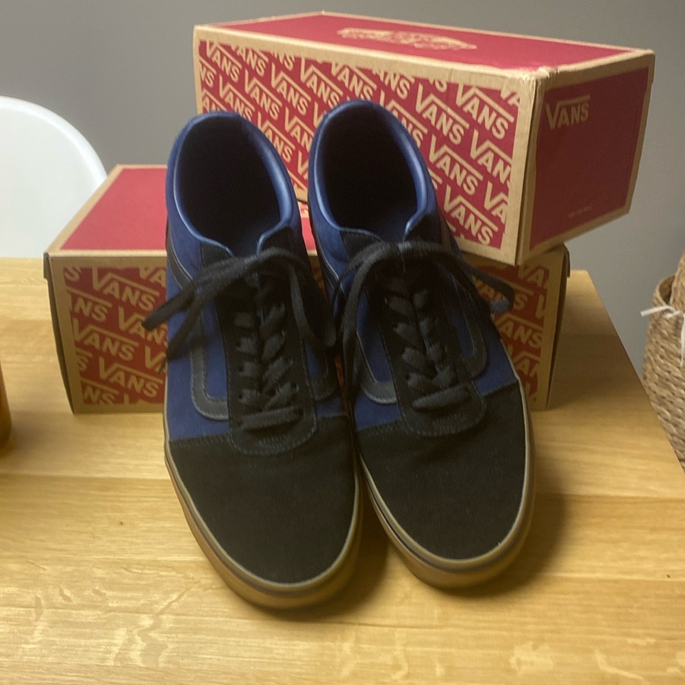 Vans blue and black sneakers